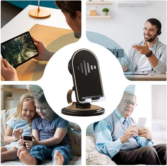 Soporte Celular con Parlante Amplificador – Combina sonido HD y ajuste 360° para ver, escuchar y crear sin límites.